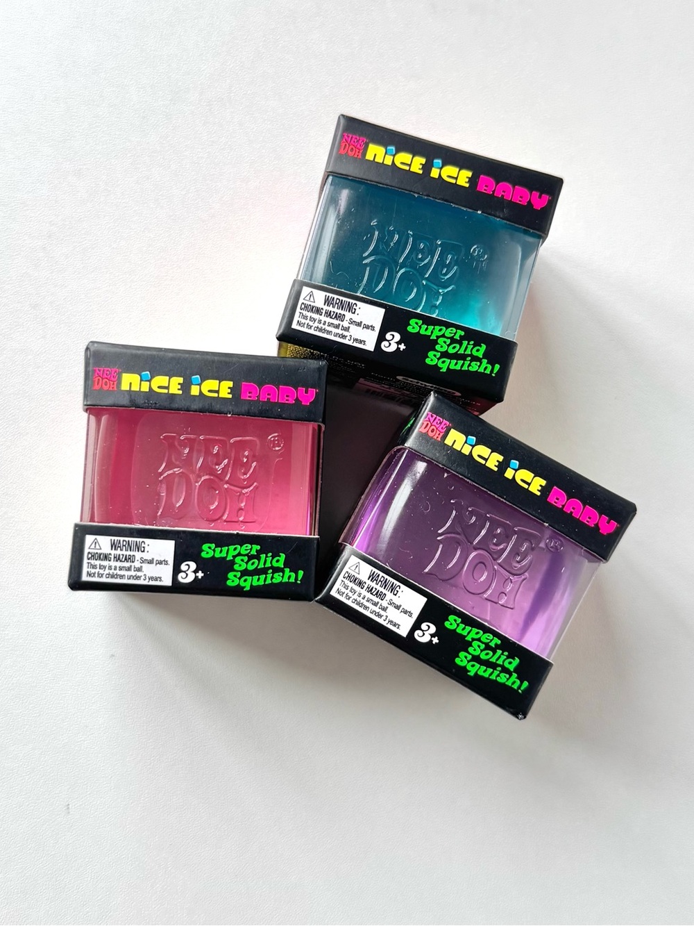 3x BUBDLE NEEDOH NICE ICE BABY-BLUE ,PINK & PURPLE